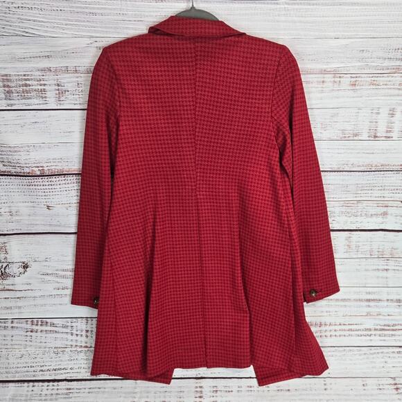Cabi Celebration Red Houndstooth Jacket XS Casual Dressy Chic Vamp Classic Coat - Picture 3 of 16